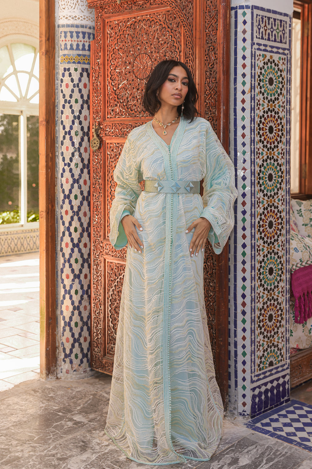 AMAL PEARL KAFTAN
